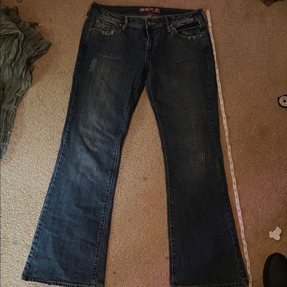 Classic Dark Blue Flare Jeans by Hint - Picture 1 of 3
